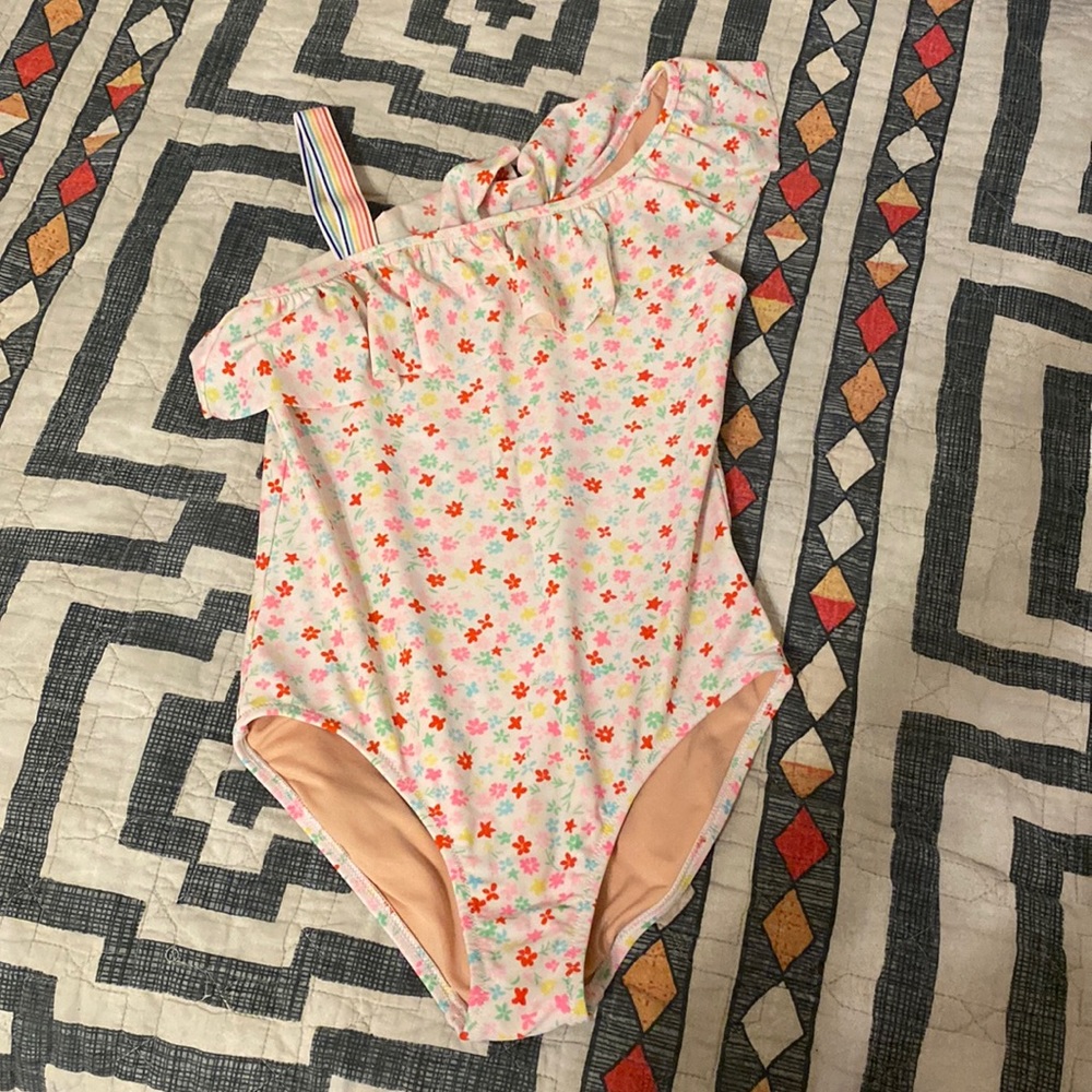Crewcuts asymmetrical swimsuit size 12 girls